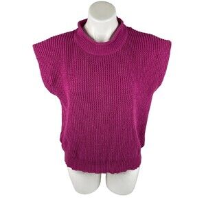 New In Collection Women Small Pink Franchesca Knit Vest Sweater Sleeveless NWT